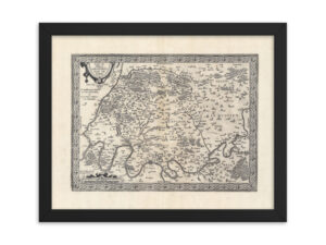L'Isle de France (1598) - by Ortelius & Vrients | Framed poster (imperial sizes)